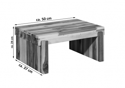 SALE Nachttisch 50 x 37 cm Massivholz Akazie Nachtkonsole CASANOVA