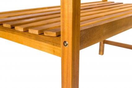 Gartenbank Akazie 110 cm 2-Sitzer Sitzbank RIDOS