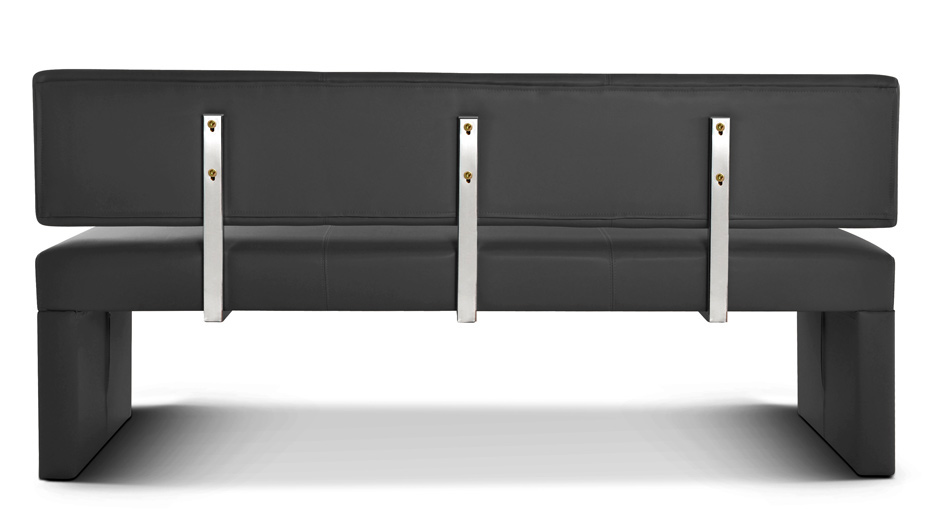 in grau angenehmer Sitzkomfort SAM® Esszimmer Sitzbank Sabatina 125 cm Sitzbank mit Rückenlehne aus Samolux®-Bezug frei im Raum aufstellbare Bank