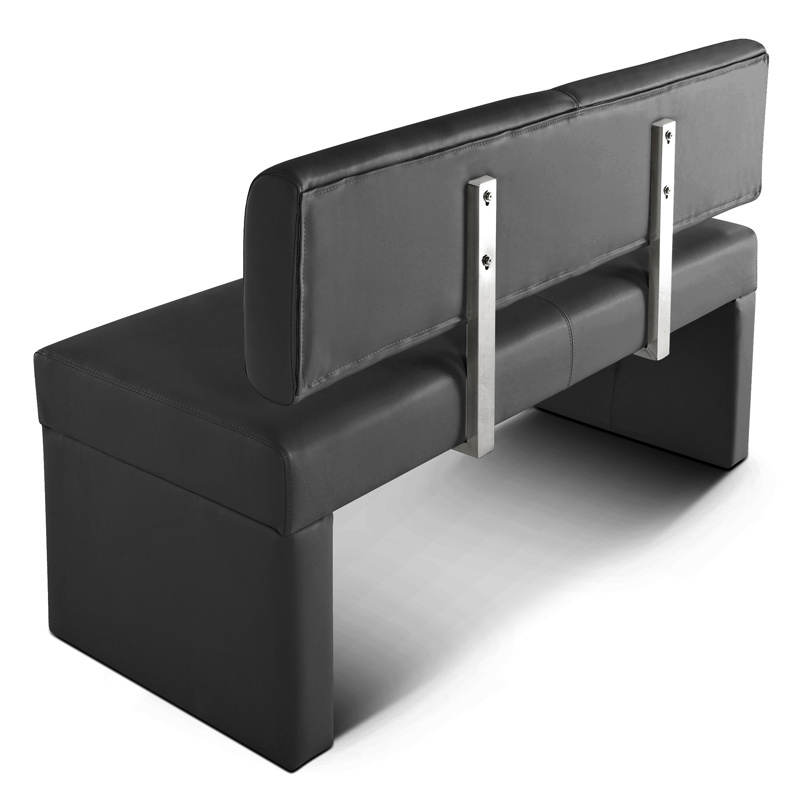 in grau angenehmer Sitzkomfort SAM® Esszimmer Sitzbank Sabatina 125 cm Sitzbank mit Rückenlehne aus Samolux®-Bezug frei im Raum aufstellbare Bank