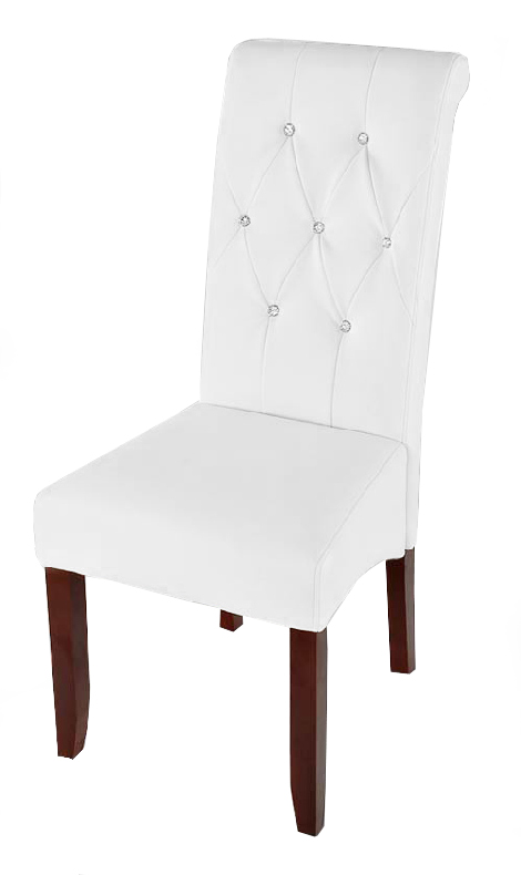 Esszimmerstuhl Stuhl weiß recyceltes Leder IWAN