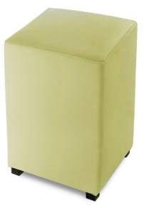 Sitzwürfel Cube 35 x 35 cm recyceltes Leder lemon green YORK