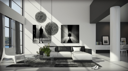 Couch Ecksofa Polsterecke 260 x 200 cm weiß schwarz Fadrina