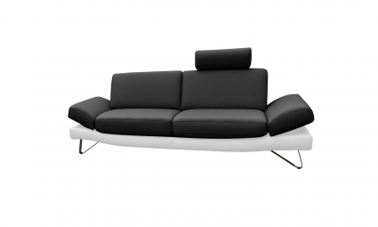 Couch 3-Sitzer Sofa in schwarz/weiß CLASSIC
